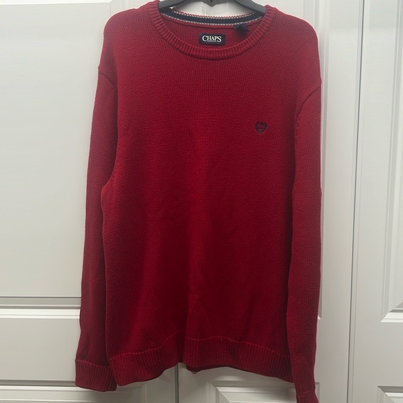 CHAPS - Red Crewneck Sweater - Large - Picture 1 of 5